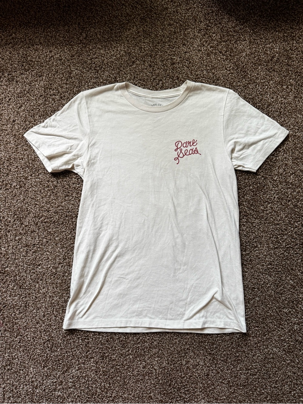 Dark Seas Youth Large Cream Short-Sleeve Tee with “Saddle Up Buckaroo” Graphic
